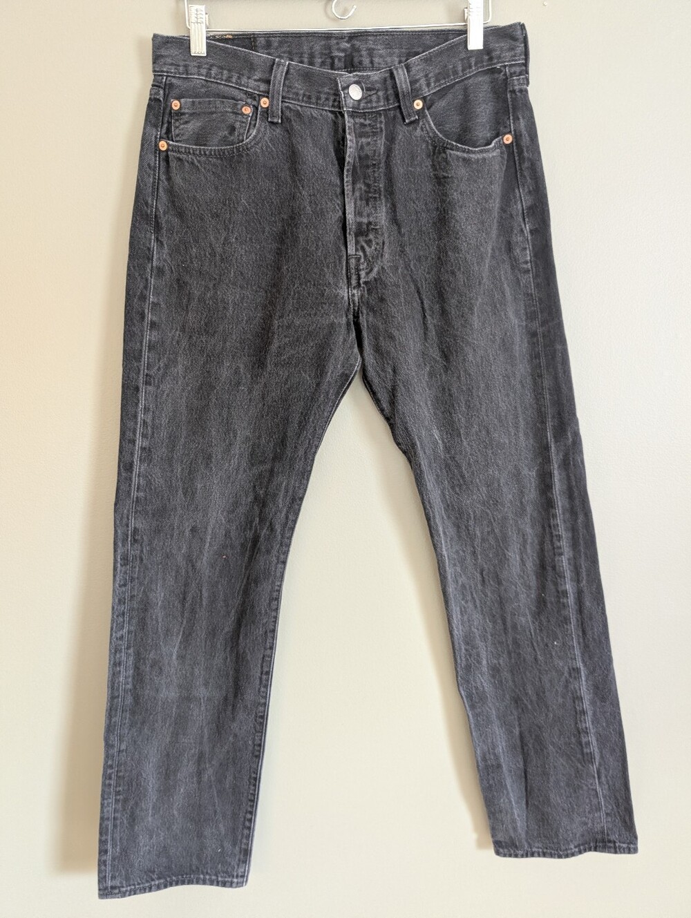 Levi's Black 501 Button Fly Jeans Size 34